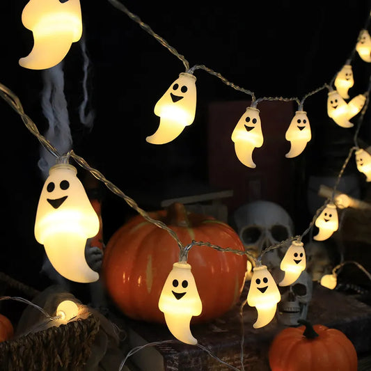 Halloween Decor 10-LED 1/1.5m Light String / Pumpkin, Skull, Eyeball, Ghost Figures