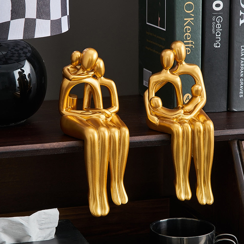 Golden Family Sculpture Figurines