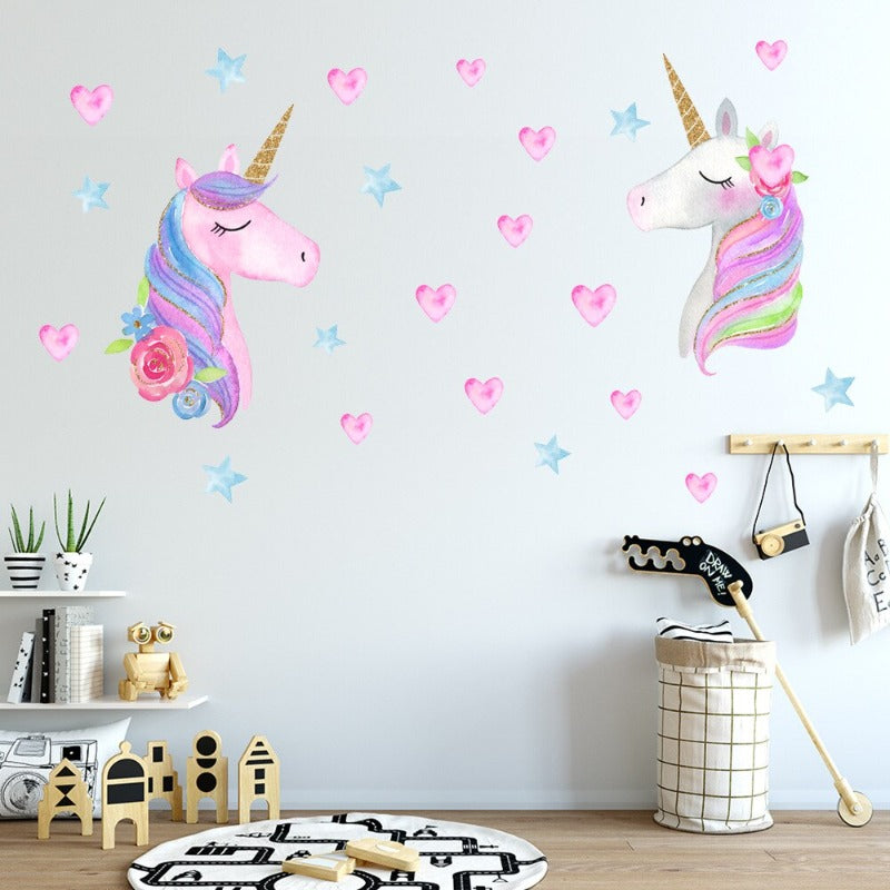Cartoon Luminous Unicorn Wall Stickers