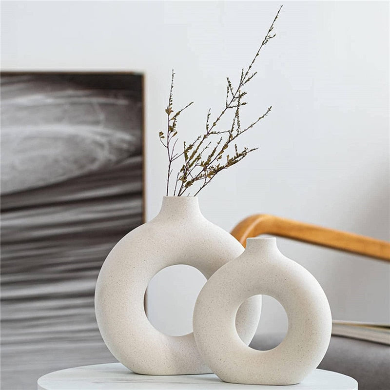 Circular Ceramic Vases